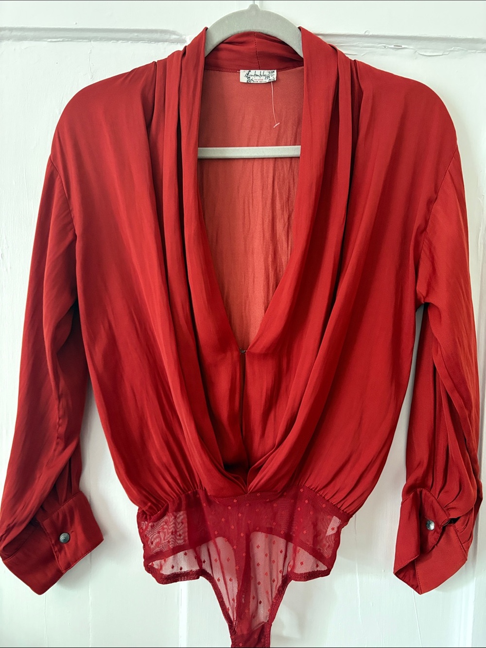 NWOT FREE PEOPLE LONG SLEEVE BODYSUIT BLOUSE